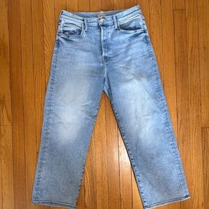 MOTHER Light Blue High-Rise Denim